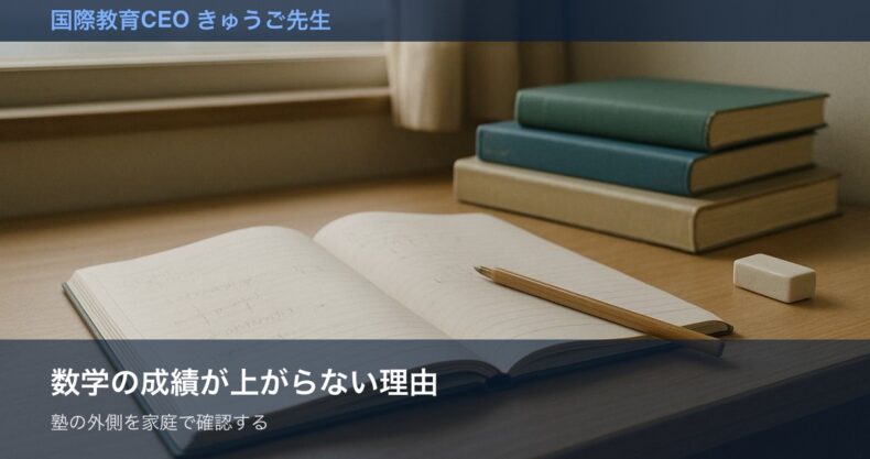 数学の成績が上がらない理由をイメージした画像